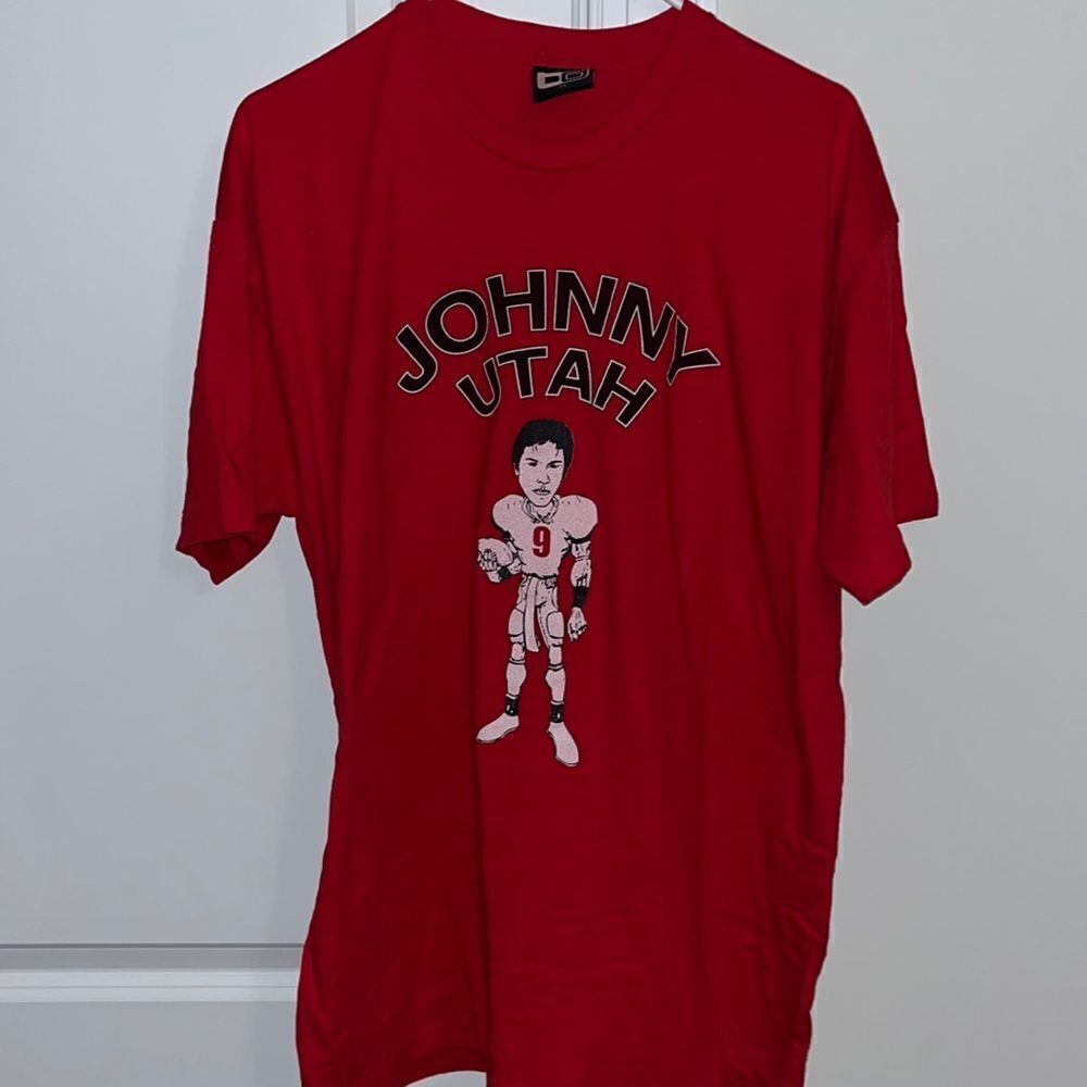 Red Johnny Utah Point Break Keanu Reeves T-Shirt XL Football Uniform Men’s funny